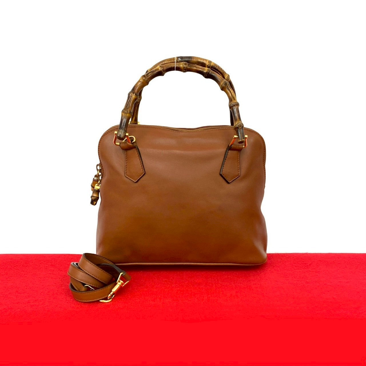 Gucci Bamboo Leather Brown Shoulder Bag 3