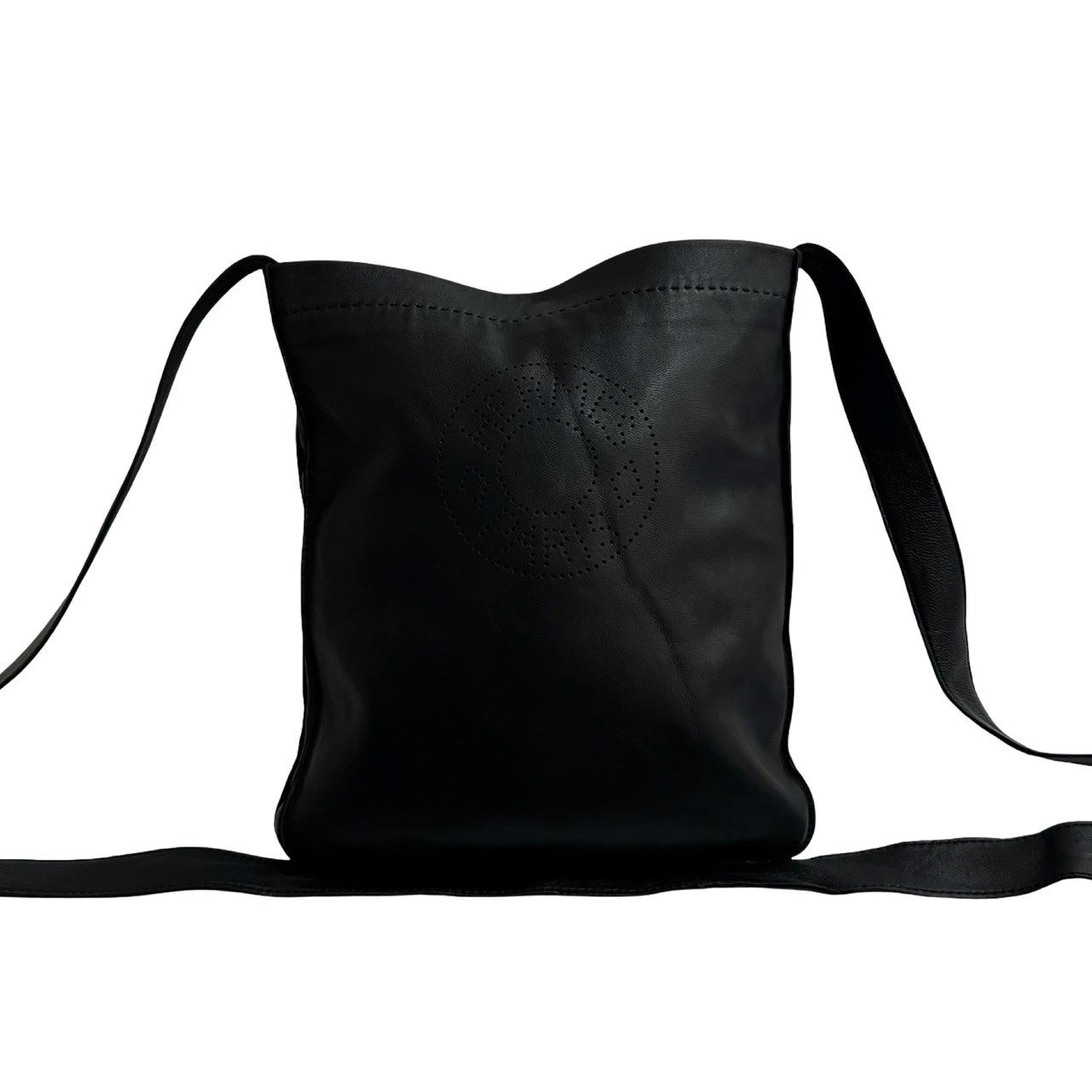 Hermes Shoulder Bag Calfskin Crude Cell Black