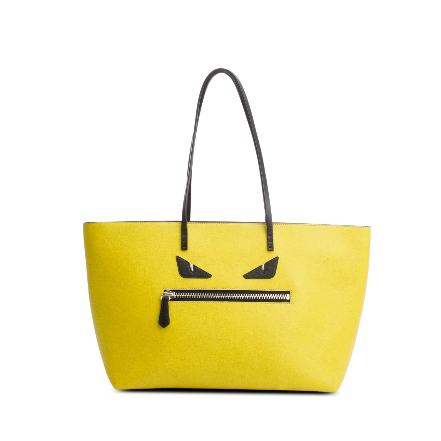 Fendi Vitello Elite Cuio Monster Buggies Roll Tote Green Medium Tote Bag