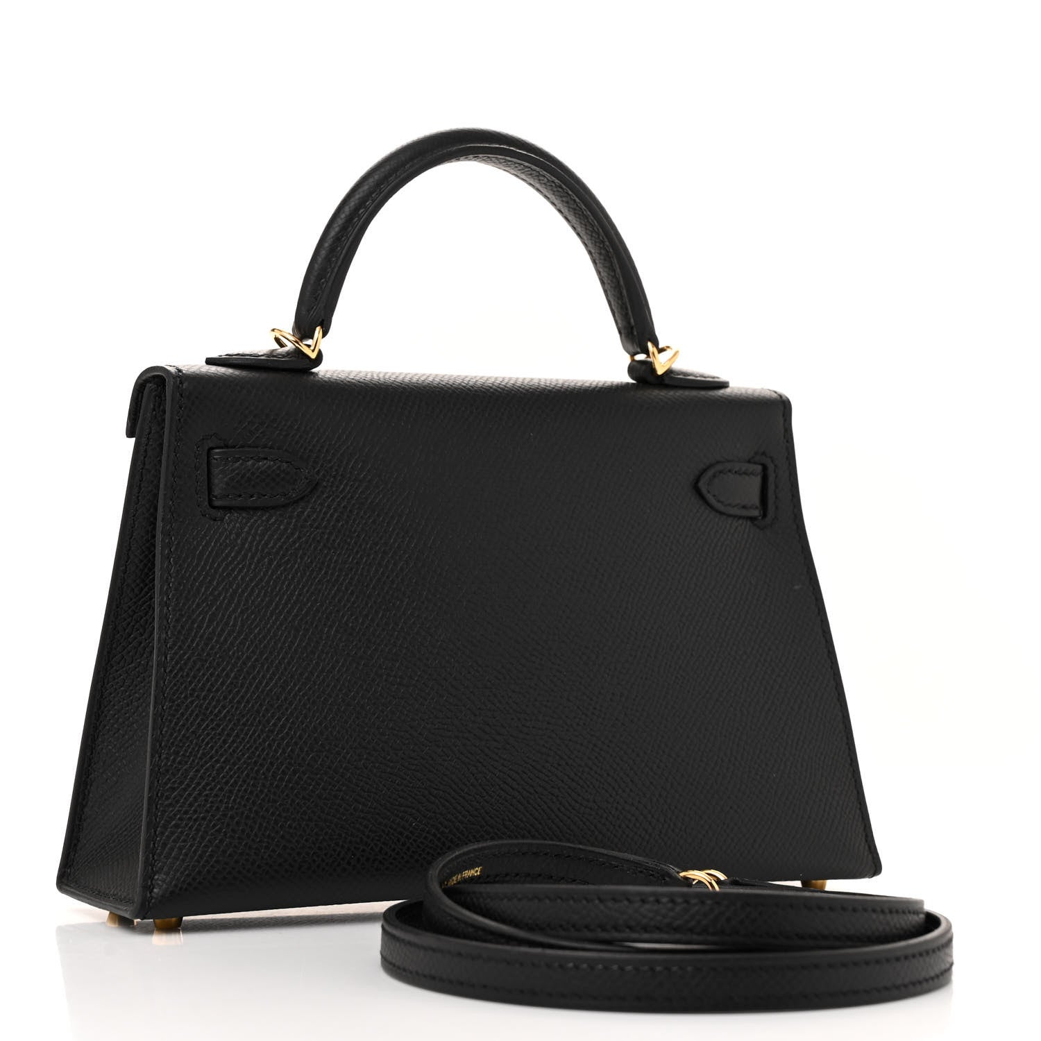 Hermes Epsom Kelly Sellier Handbag Black Mini Travel Bag 20 Black 1766356