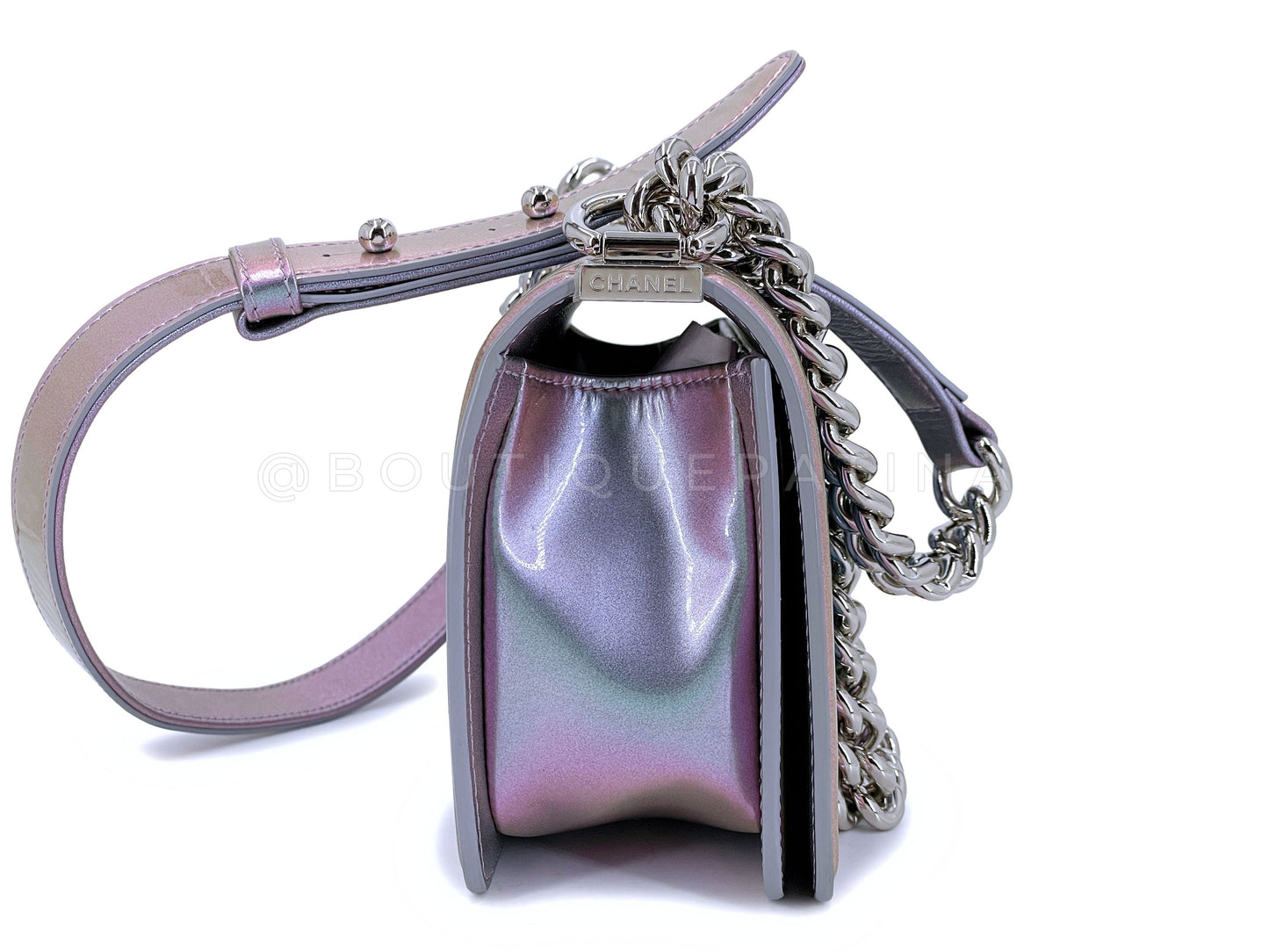 Chanel Purple Mermaid Iridescent Water Boy Flap Bag Small