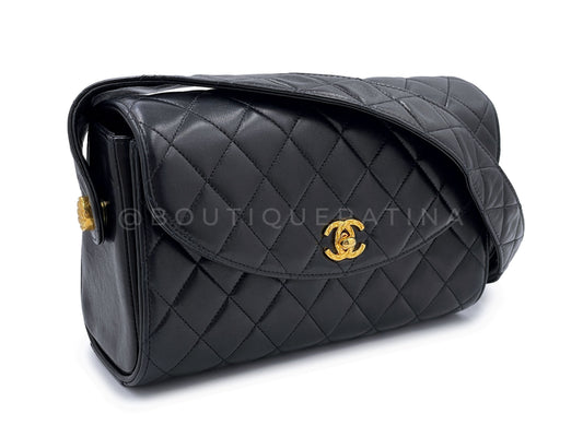 Chanel Rare 1991 Lambskin Crossbody Flap Bag