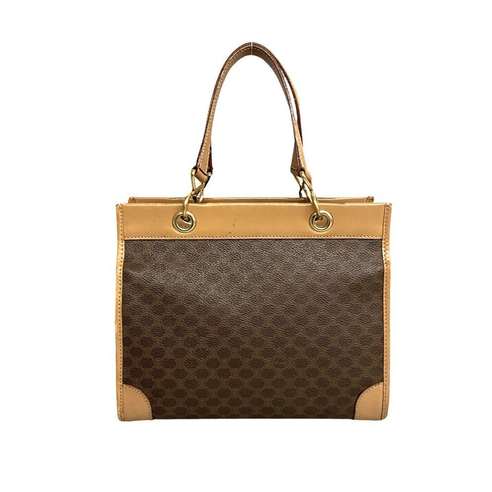 Pvc Macadam Blason Triomphe Women(Unisex) Leather Brown Travel Bag