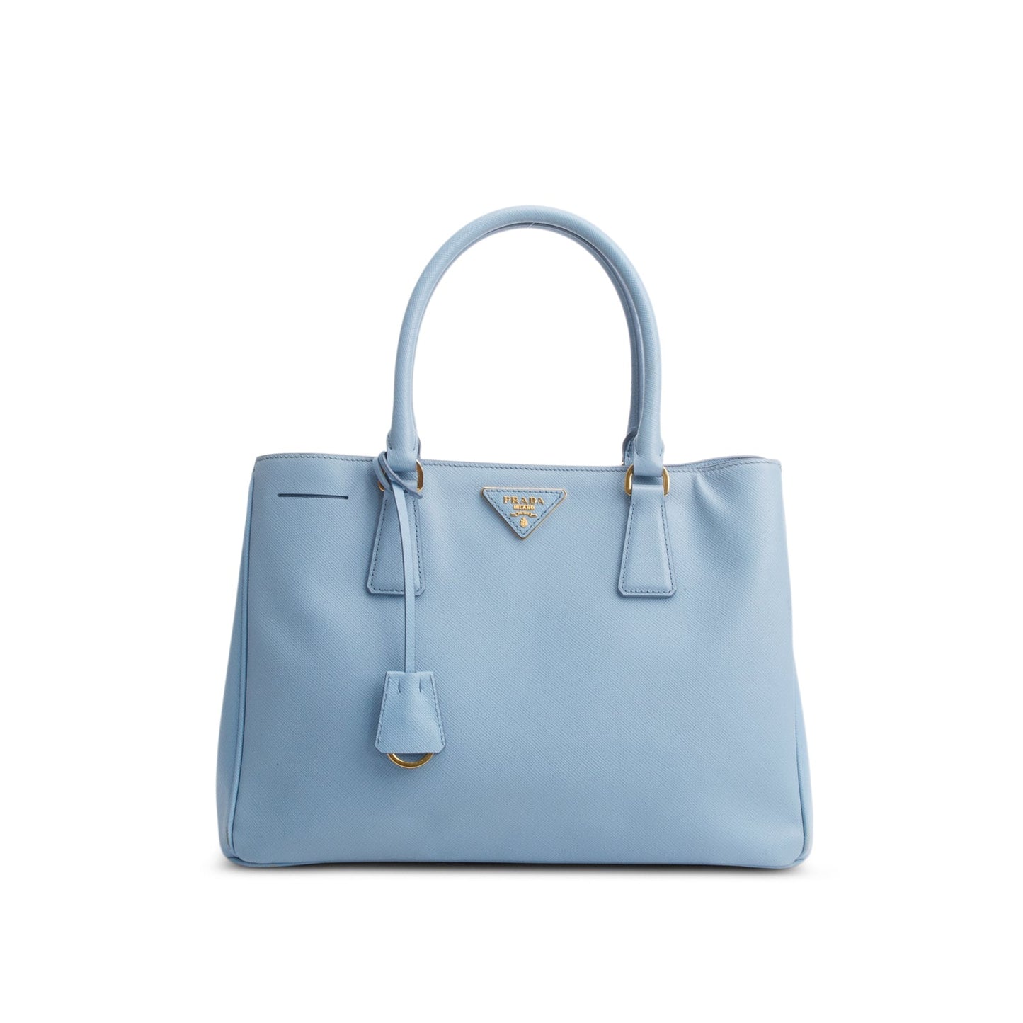 Prada Saffiano Lux Galleria Tote Handbag Blue Medium Tote Bag