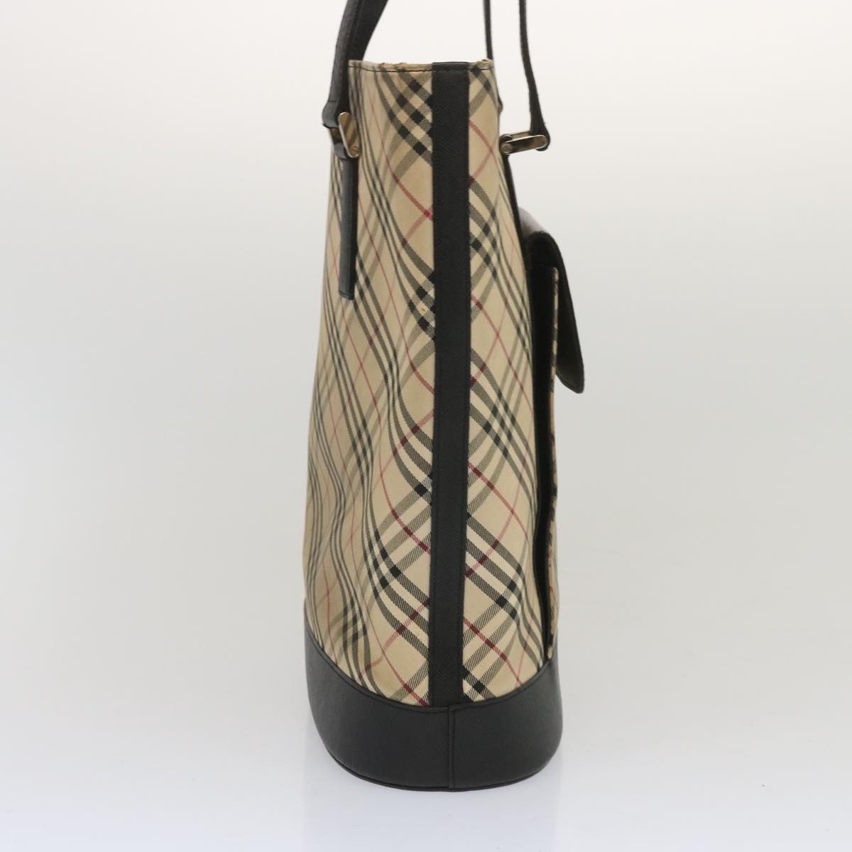 Burberry Luxury Nova Check Shoulder Bag Auth Canvas Beige Beige Auth 67237