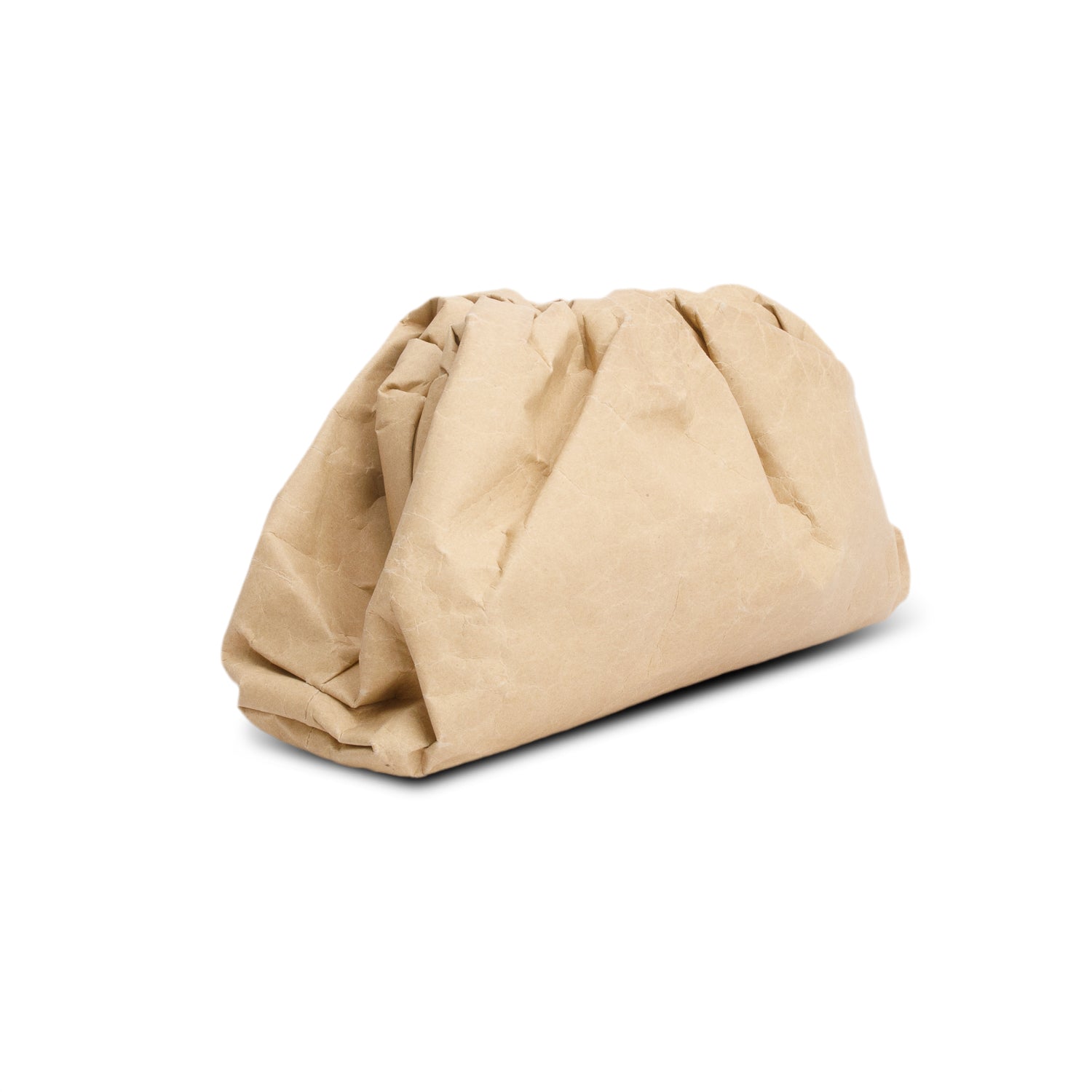 Bottega Veneta Kraft Paper The Pouch Clutch Brown Clutch Bag