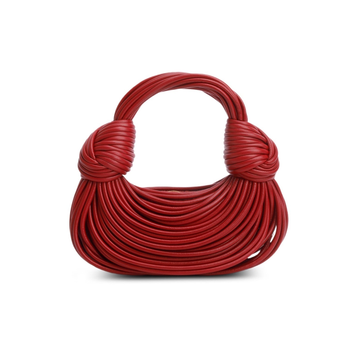 Bottega Veneta Nappa Tubular Double Knot Bag Red Mini Travel Bag