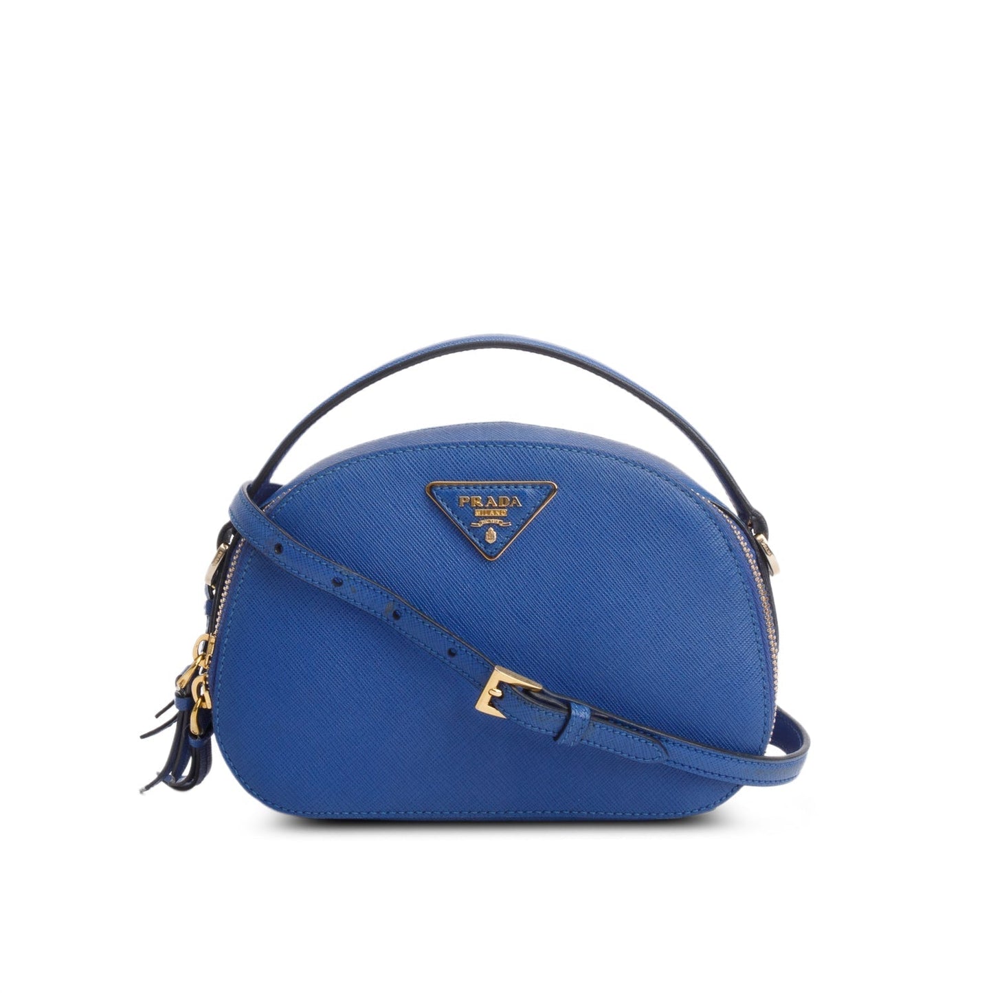 Prada Saffiano Lux Odette Bag Leather Blue Travel Bag