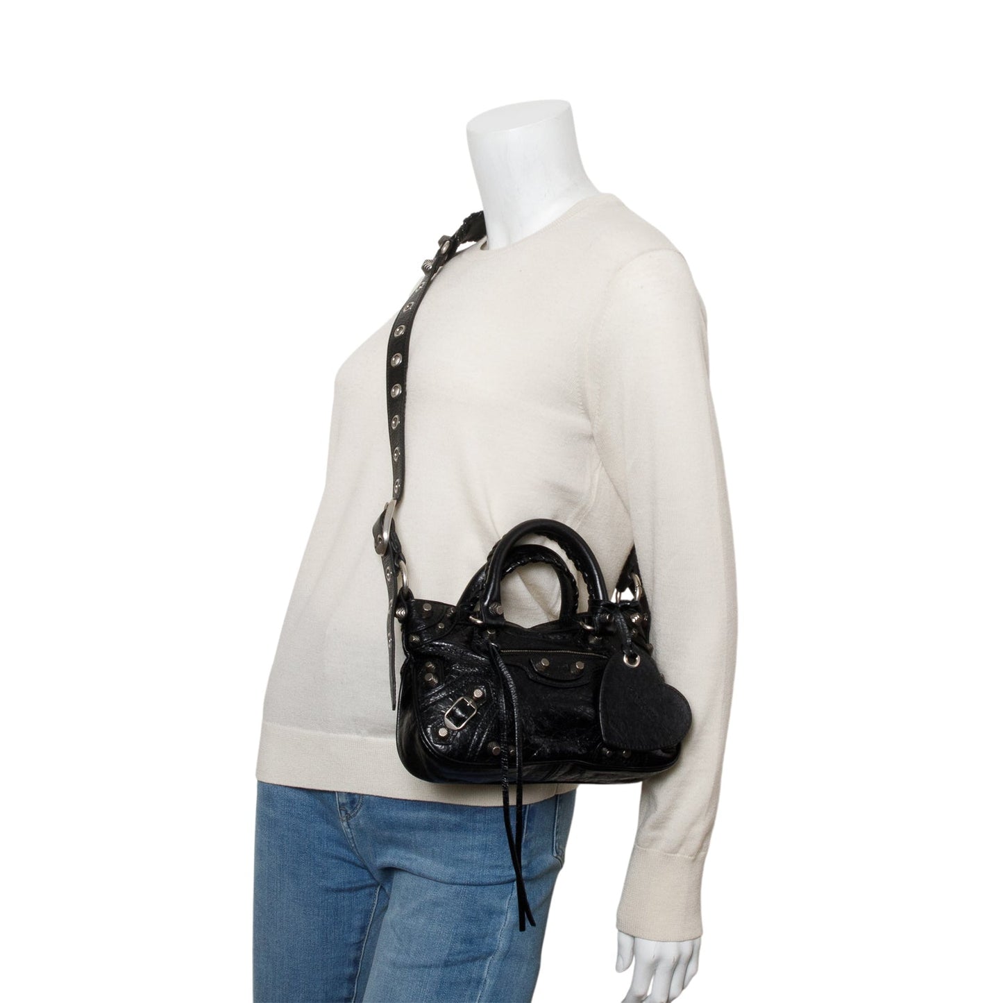 Balenciaga Agneau Neo Cagole Handbag Black Mini Travel Bag