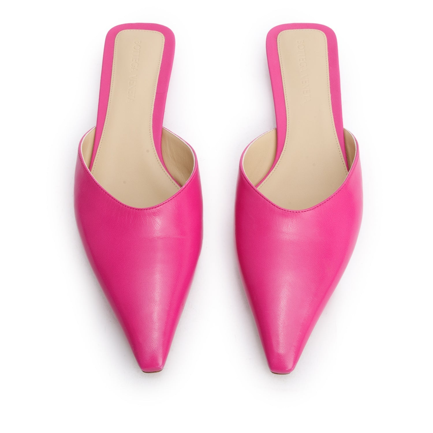 Bottega Veneta Point Slipper Mules Size Travel Bag Leather Pink