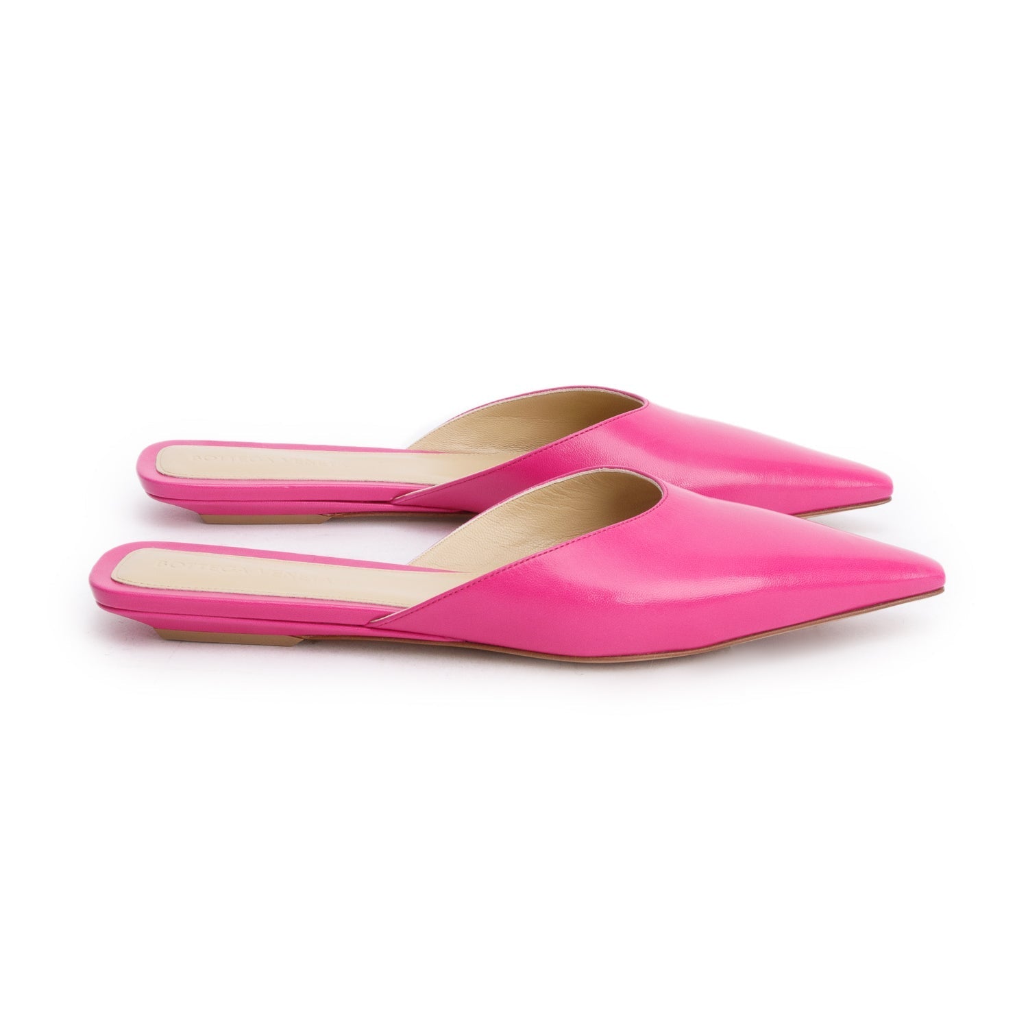 Bottega Veneta Point Slipper Mules Size Travel Bag Leather Pink
