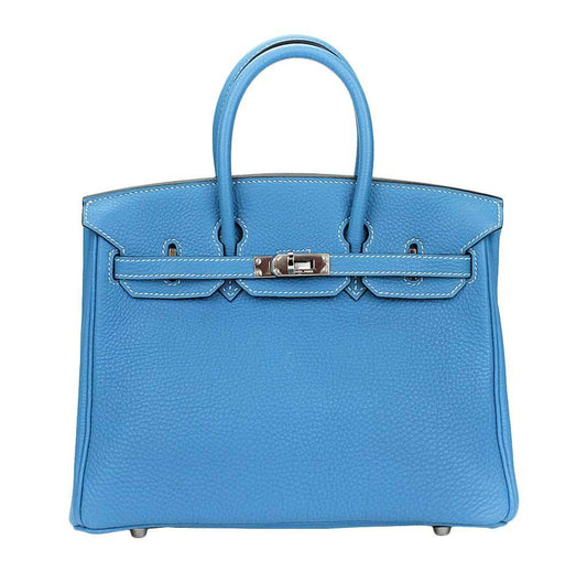 Hermes Birkin Jean Bag Blue Travel Bag