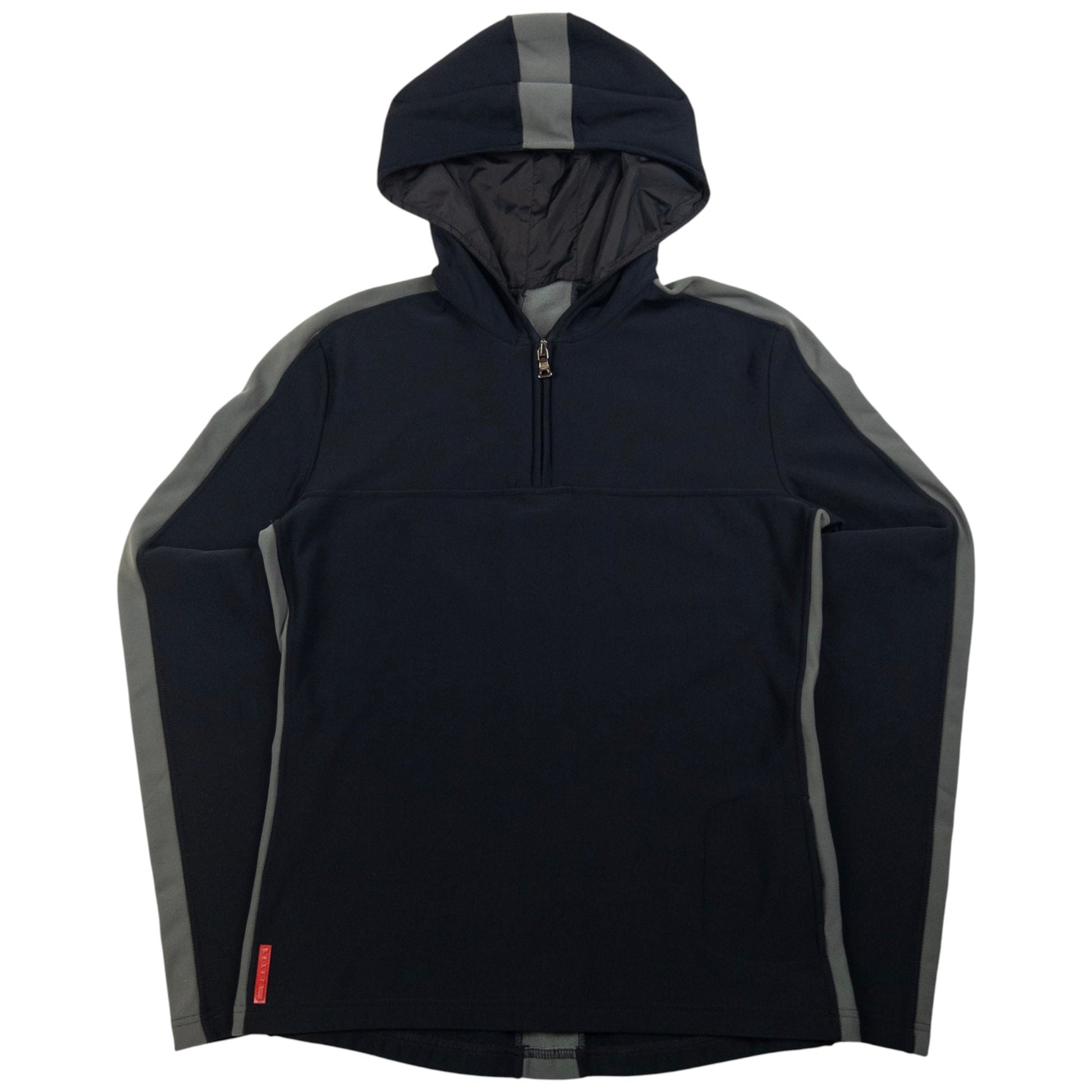Prada Handbag Sport Q Hoodie Womens Black Zip
