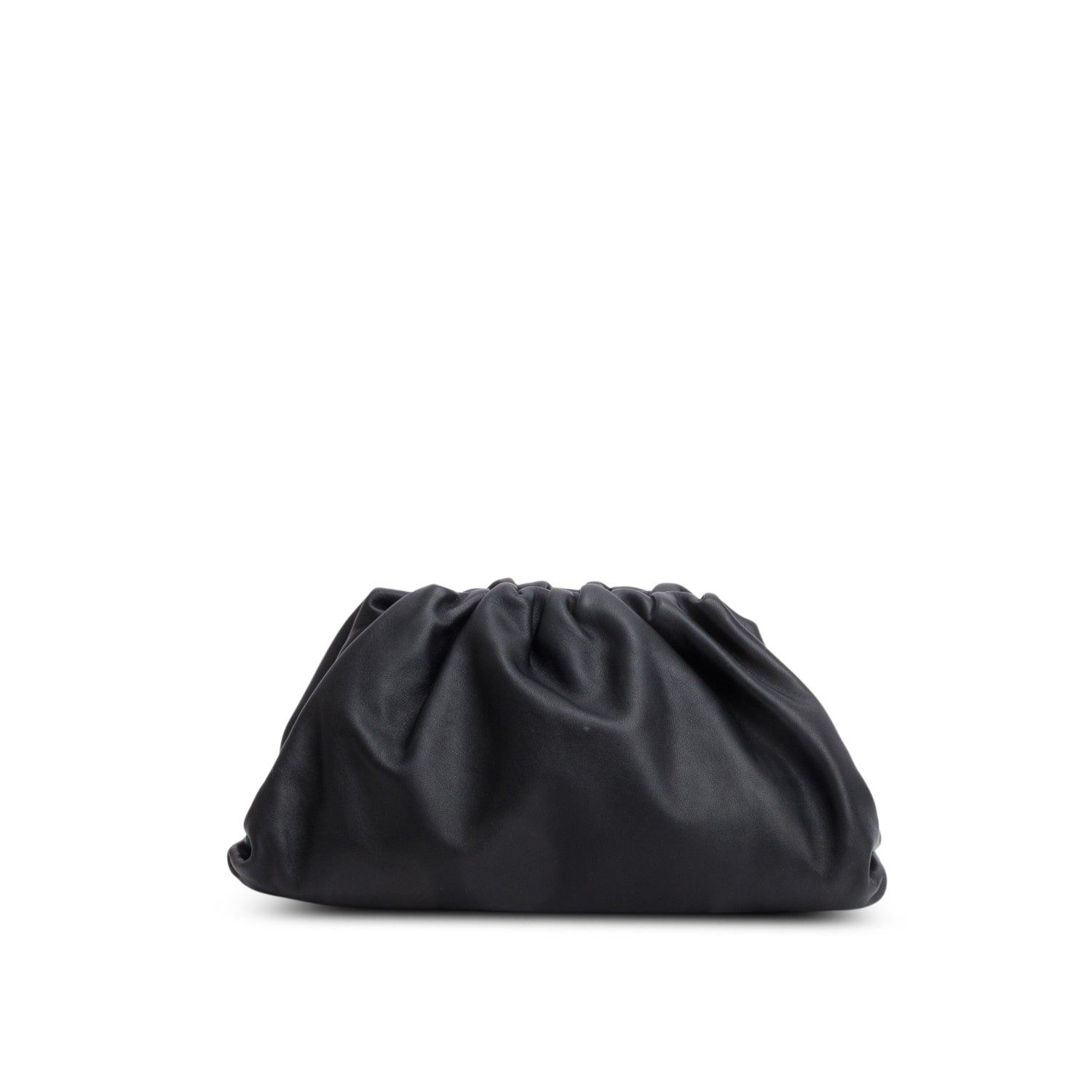 Bottega Veneta Calfskin The Classic Pouch Travel Bag Leather Black