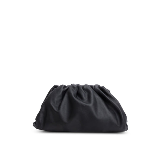 Bottega Veneta Calfskin The Classic Pouch Travel Bag Leather Black