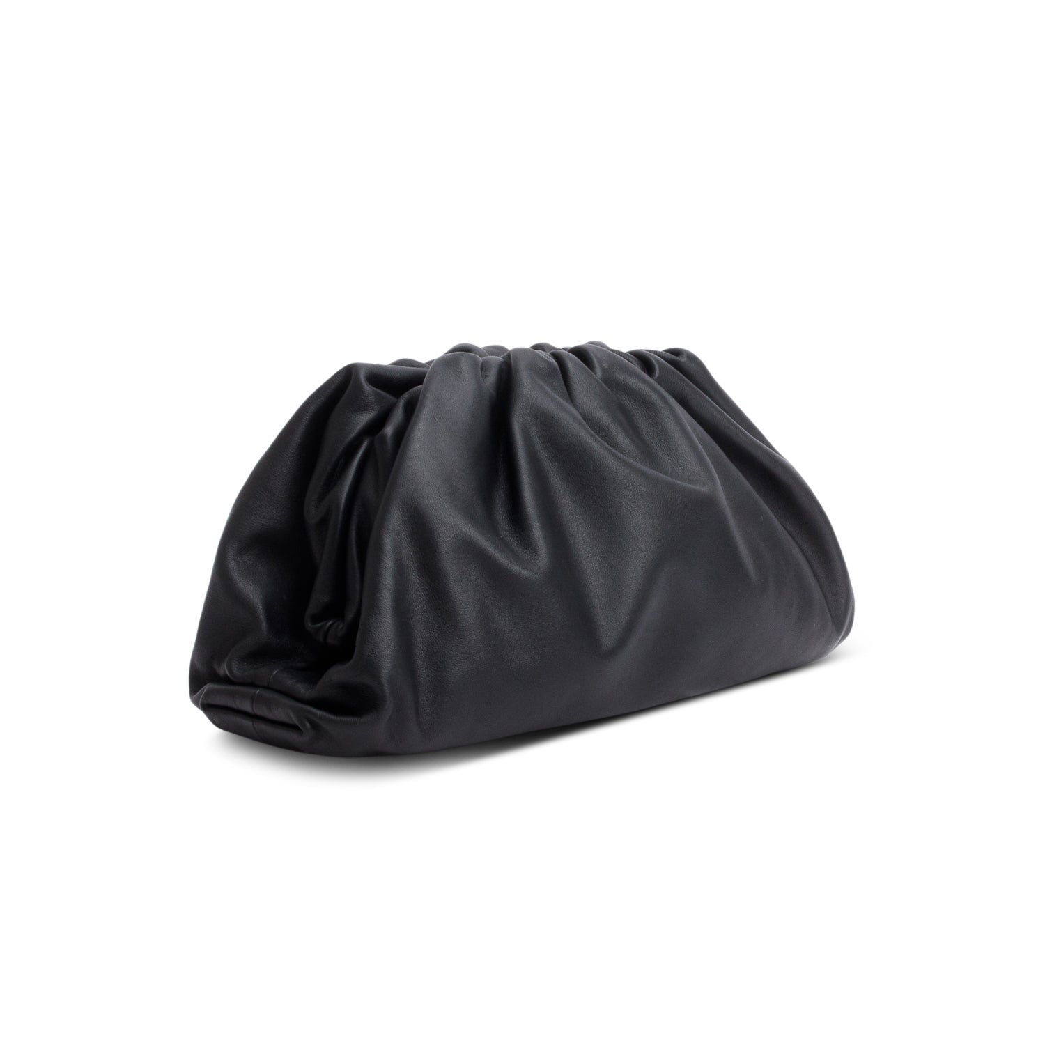 Bottega Veneta Calfskin The Classic Pouch Travel Bag Leather Black