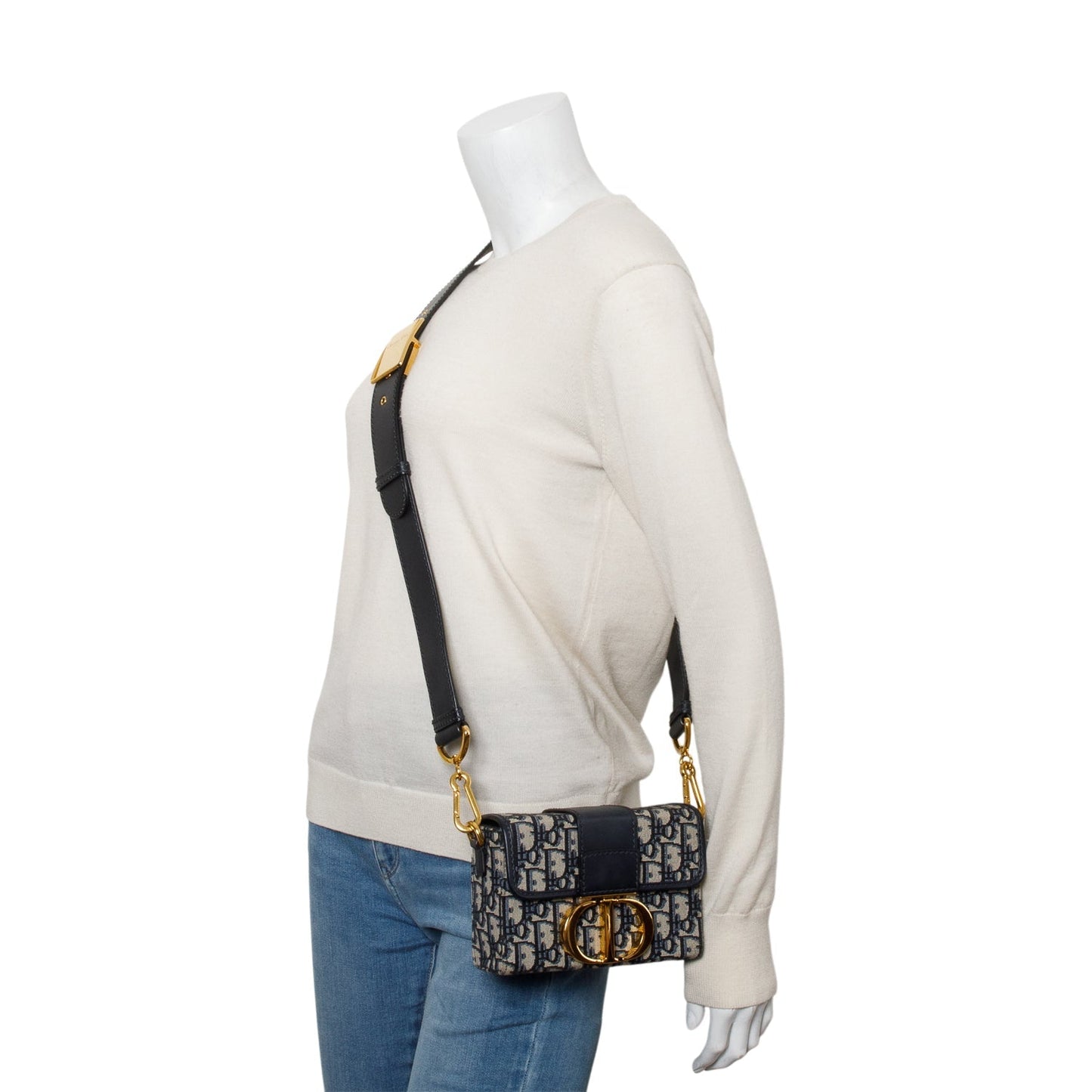 Dior Christian Oblique Montaigne Box Bag Blue Travel Bag
