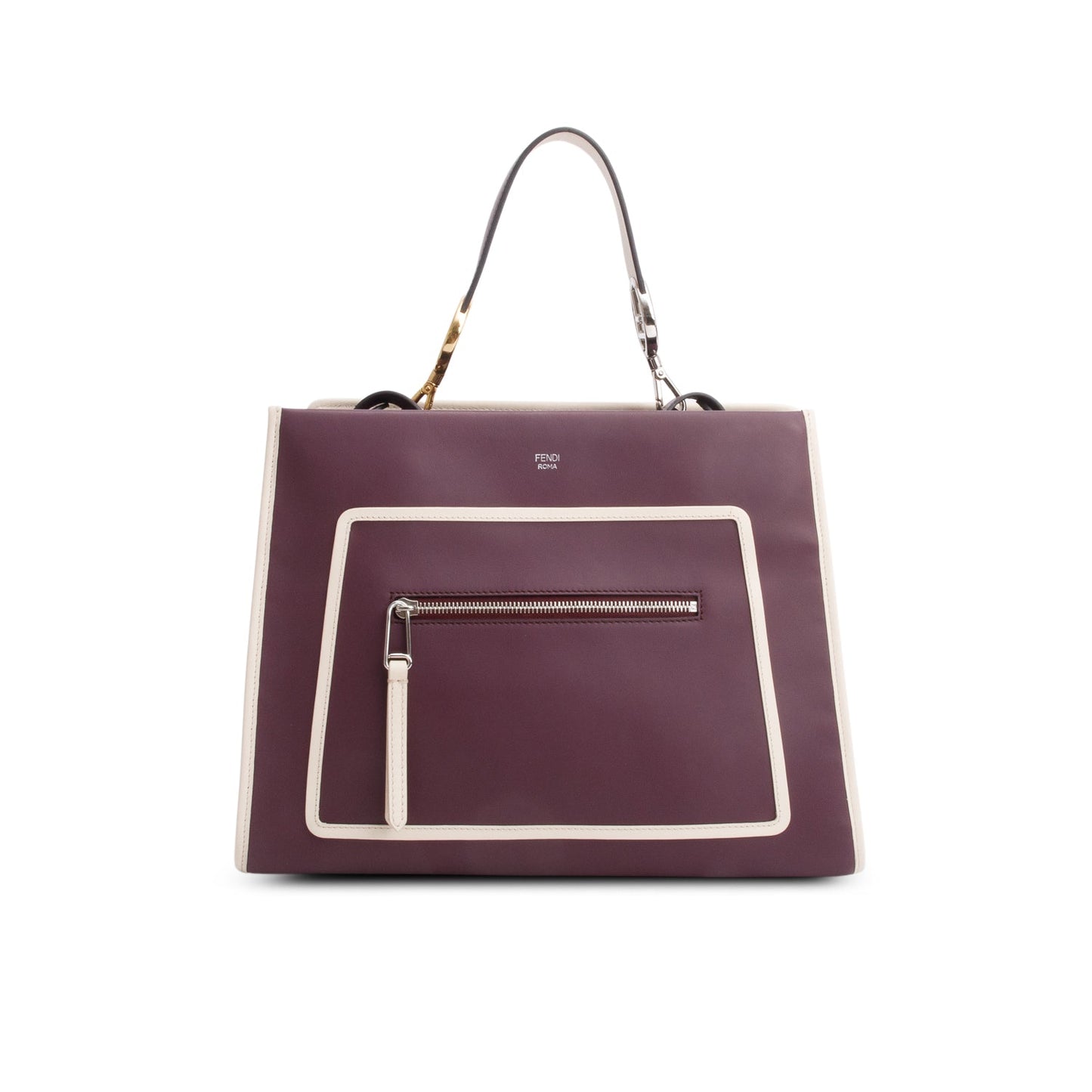 Fendi Purple Calfskin Runaway Tote Medium Tote Bag