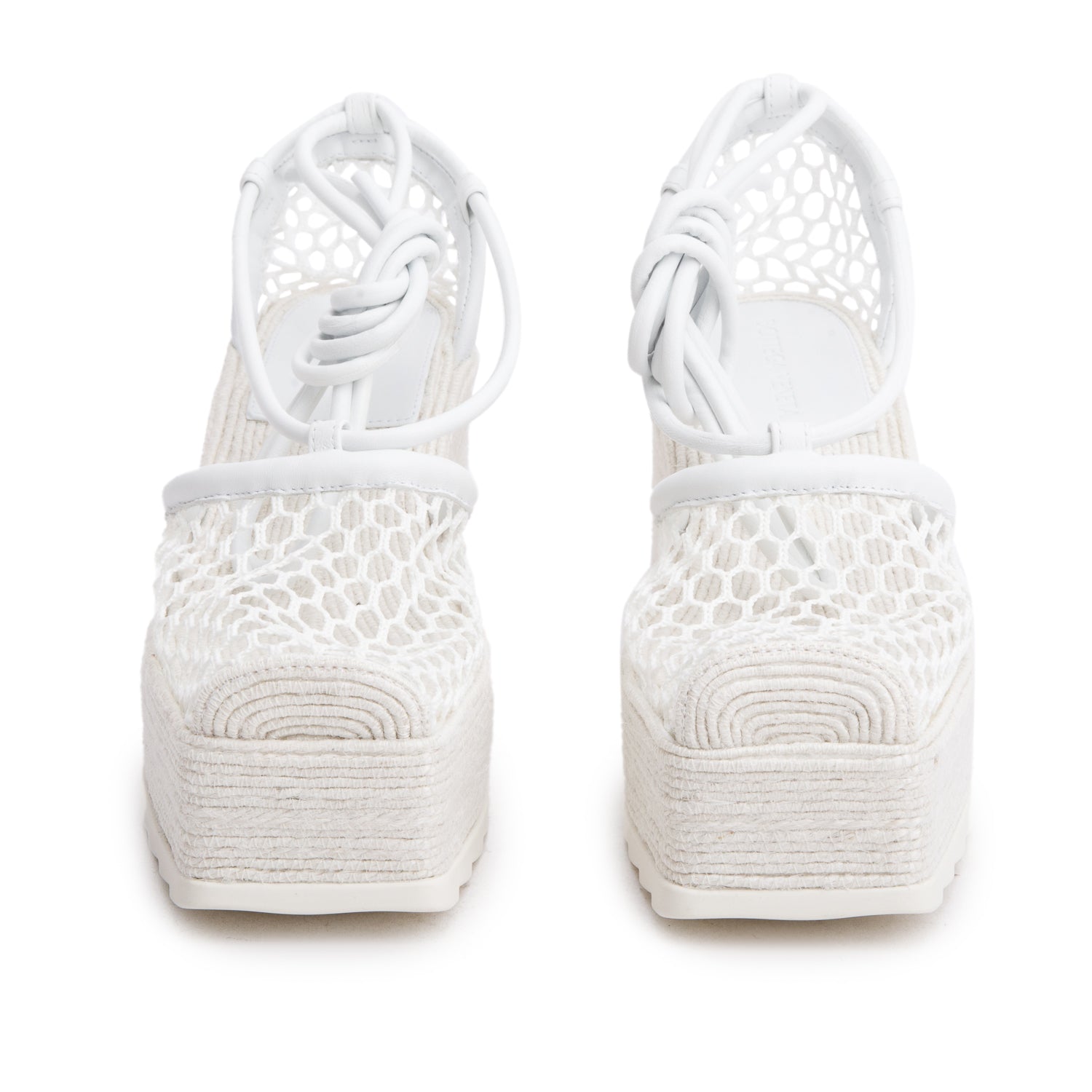 Bottega Veneta Mesh Lambskin Sporty Web Stretch Ankle Tie White Travel Bag