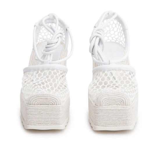 Bottega Veneta Mesh Lambskin Sporty Web Stretch Ankle Tie White Travel Bag
