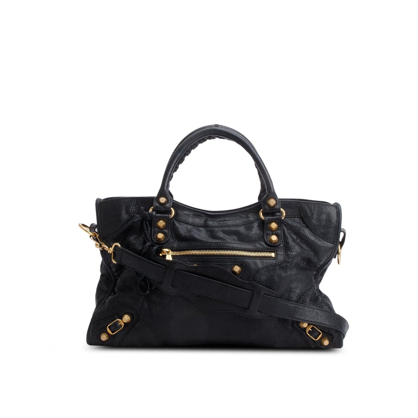 Balenciaga Agneau Le City Bag Leather Black Travel Bag