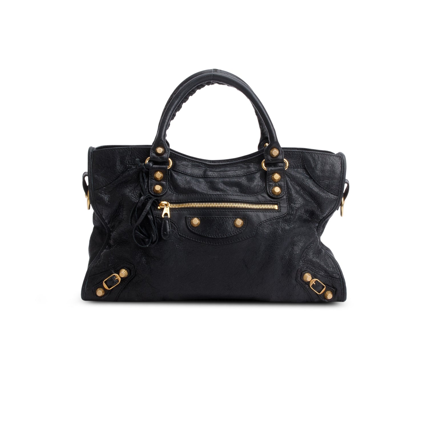 Balenciaga Agneau Le City Bag Leather Black Travel Bag