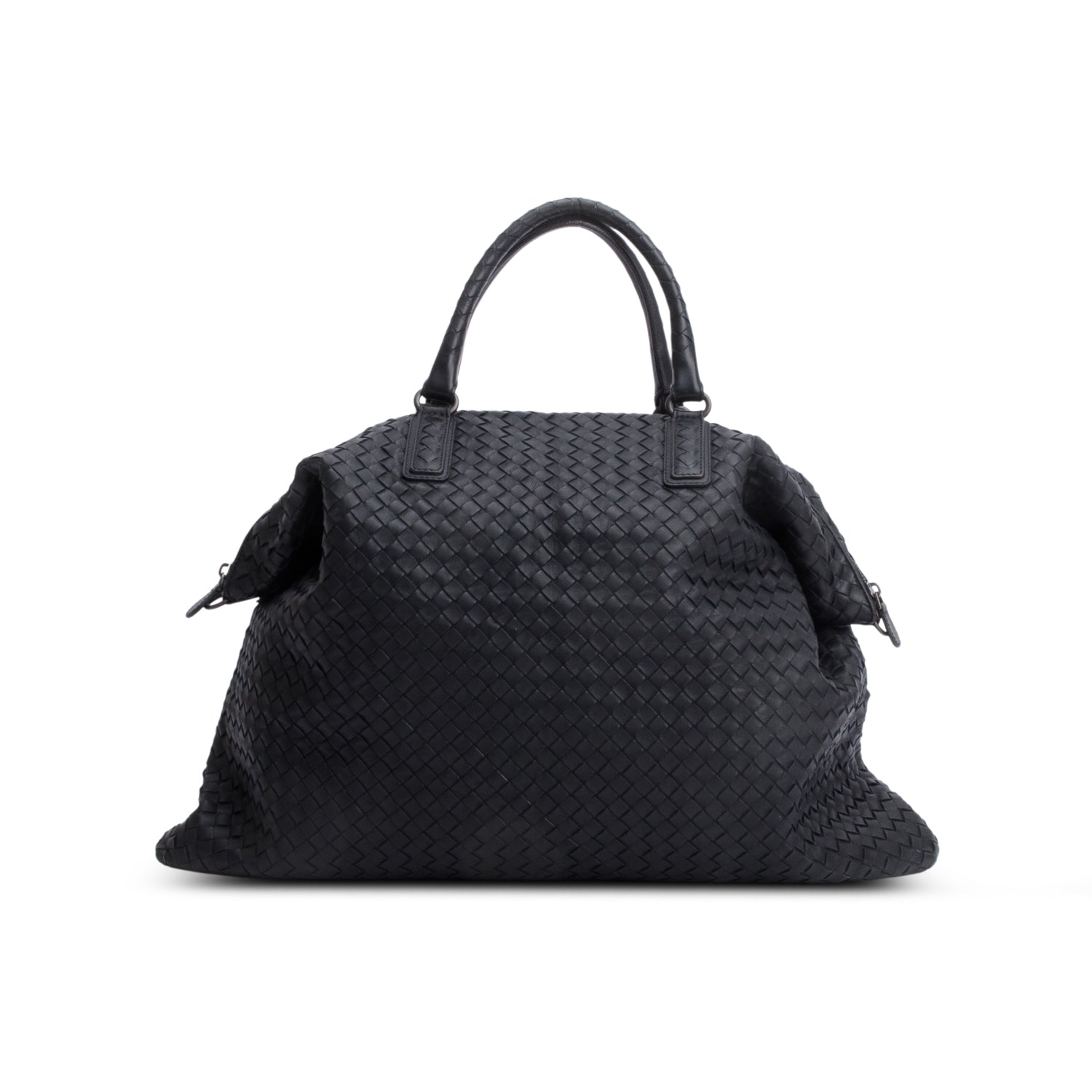 Bottega Veneta Nappa Intrecciato Maxi Convertible Tote Black Tote Bag
