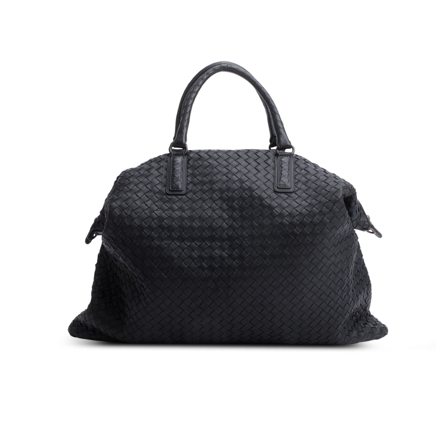 Bottega Veneta Nappa Intrecciato Maxi Convertible Tote Black Tote Bag