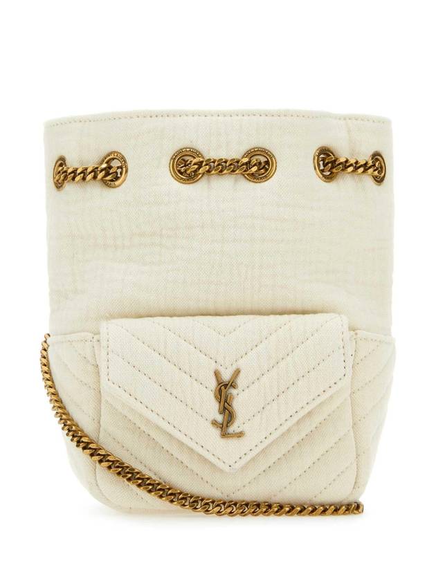 YSL Saint Laurent Saint Laurent Trending Nano Bag Vanilla Ice Bucket Bucket Bag