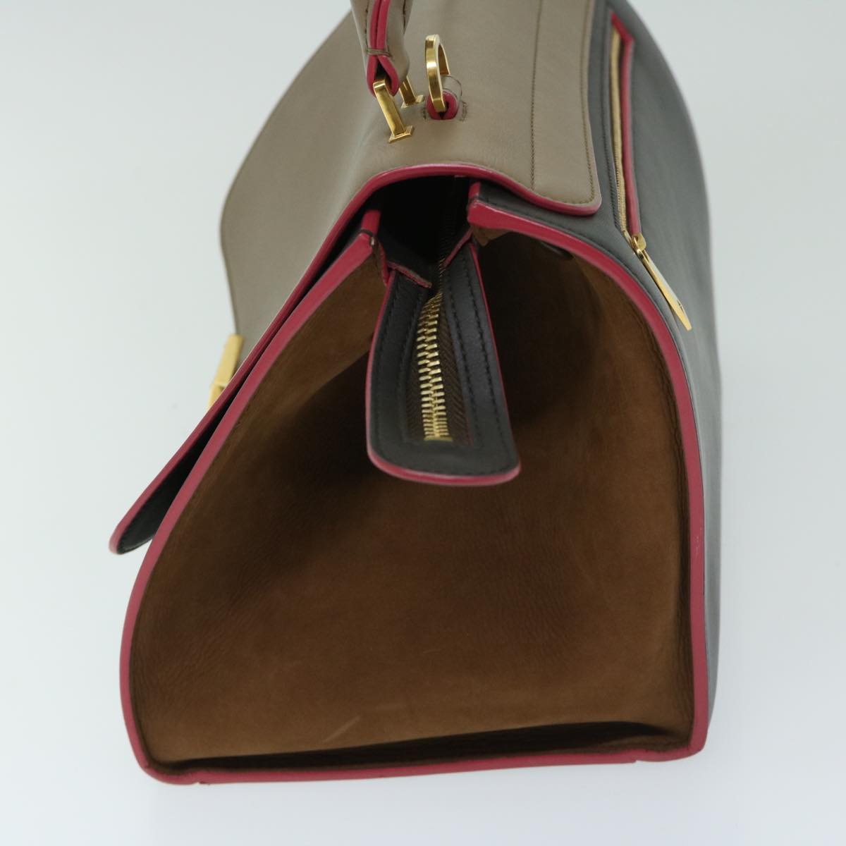 Luxury Trapeze Hand Bag Way Leather Brown Travel Bag