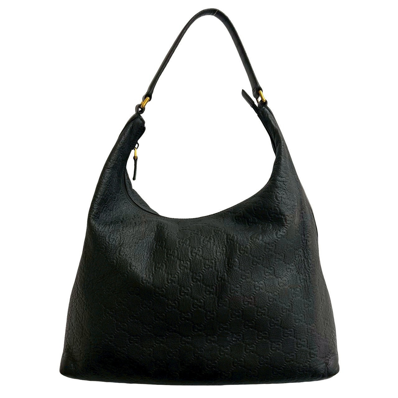 Gucci Sima Leather Black Shoulder Bag