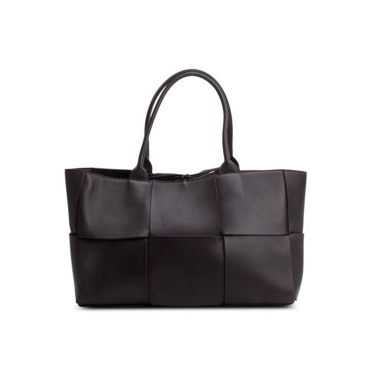 Bottega Veneta Maxi Intrecciato Arco Tote Bag Brown Small