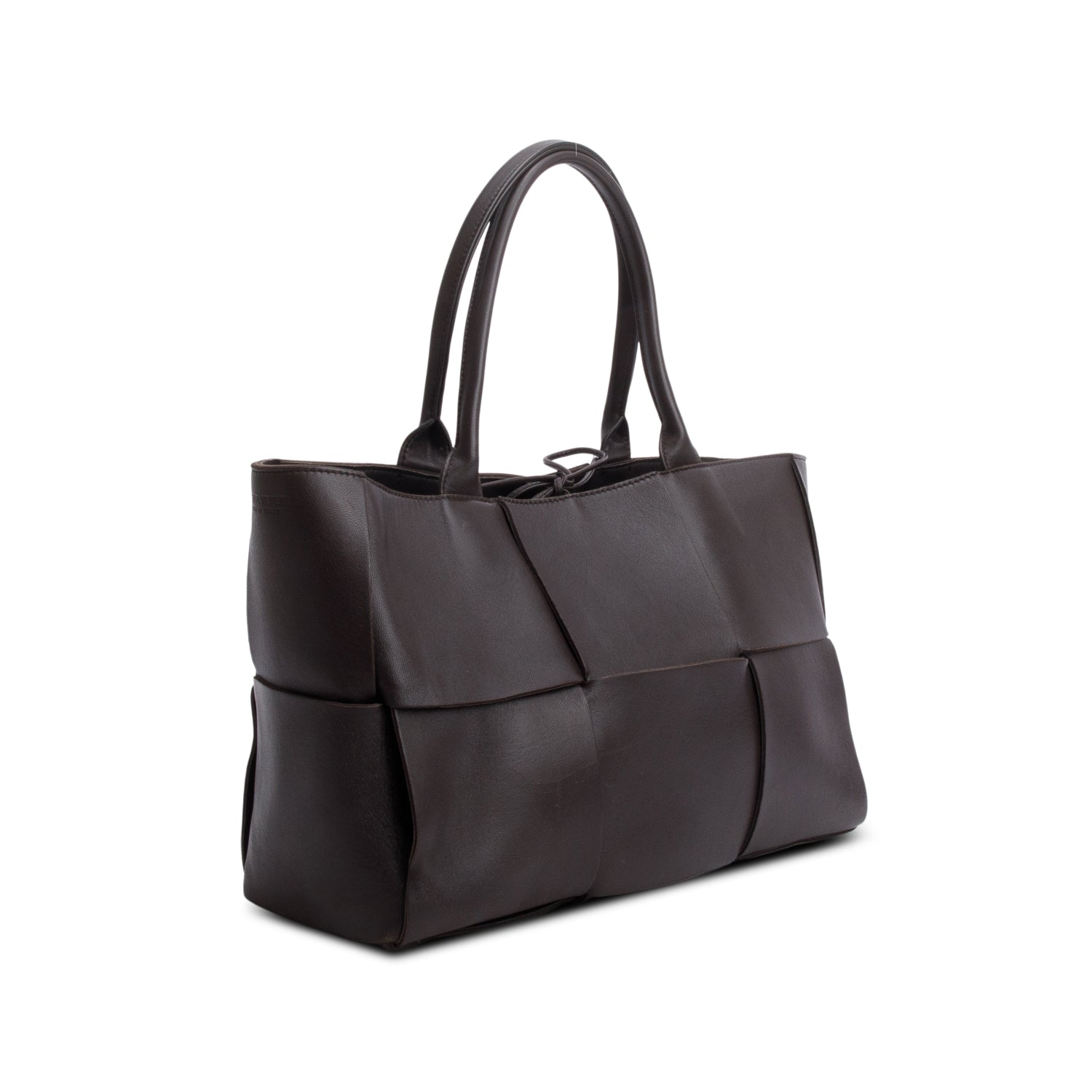 Bottega Veneta Maxi Intrecciato Arco Tote Bag Brown Small
