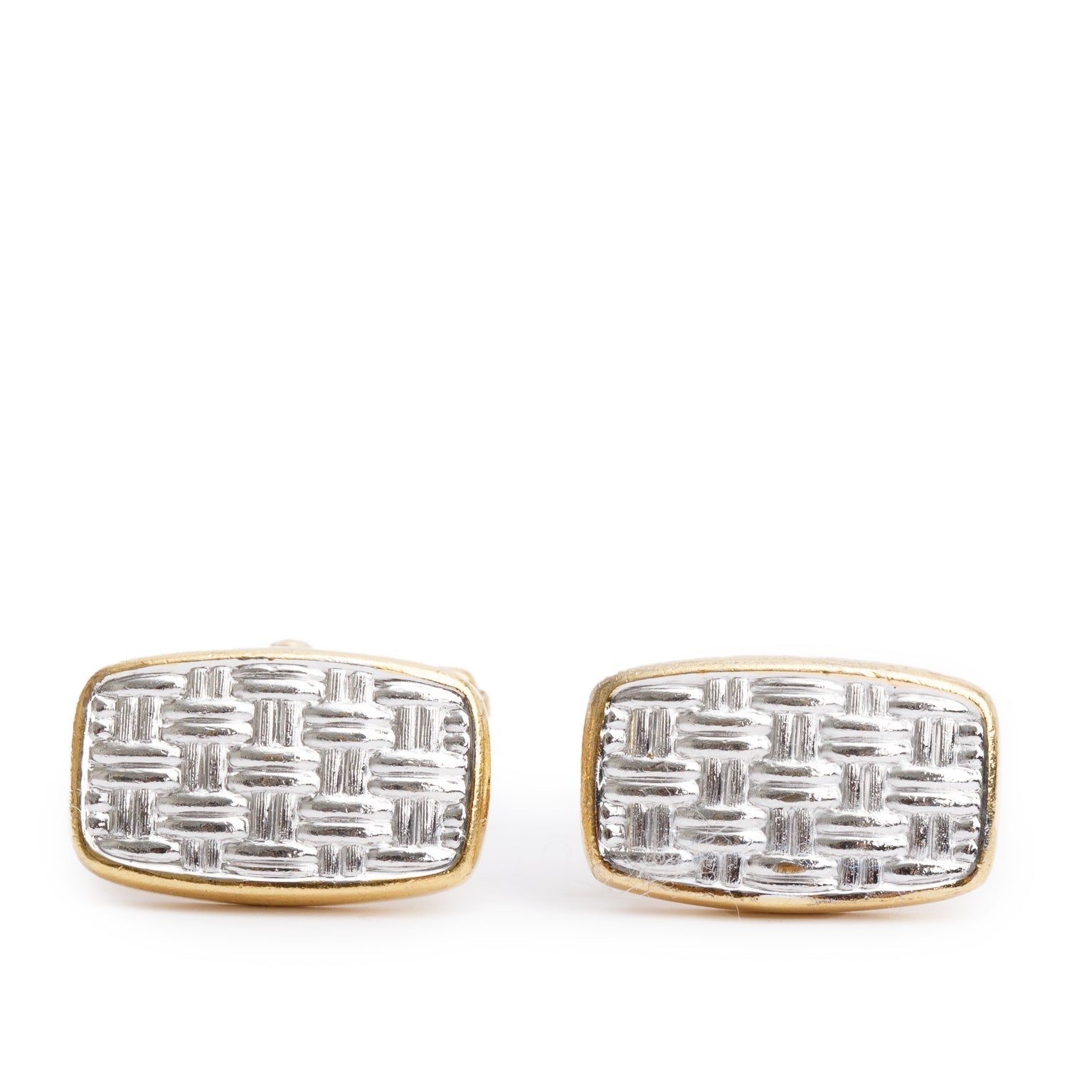 Dior Christian Two Tone Cufflinks Handbag Travel Bag