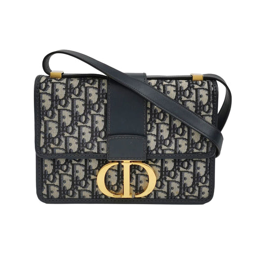 Dior Handbag 30Montaigne Bag in Oblique and Calfskin 2 Canvas Medium