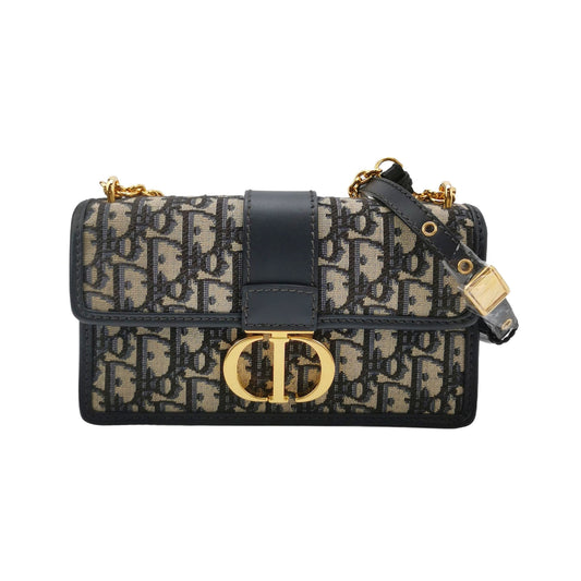 Dior Shoulder Bag 30Montaigne East-West Bag Oblique CD Leather Canvas Monogram