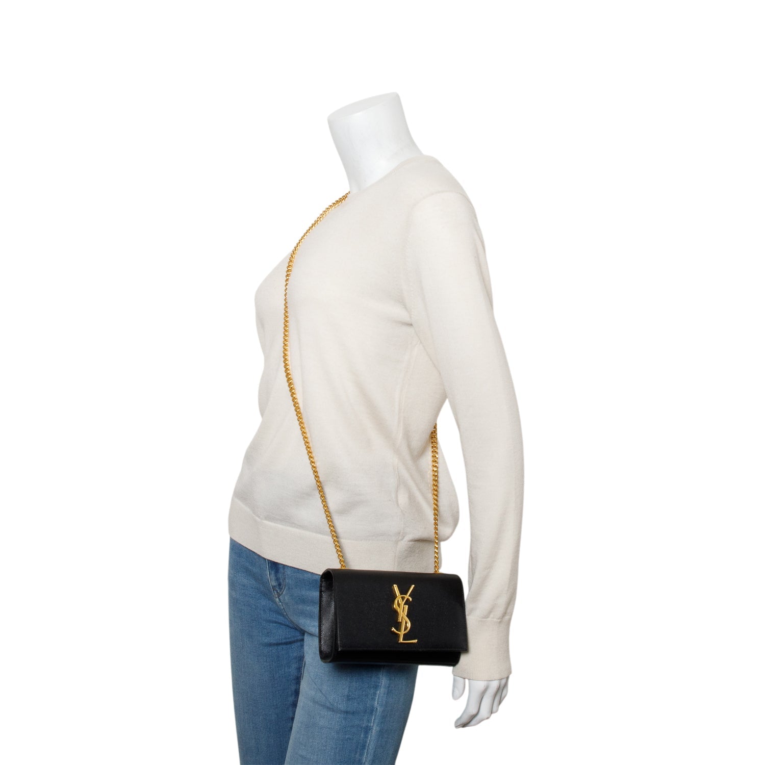 YSL Saint Laurent Grain De Poudre Mini Kate Bag Leather Monogram Travel Bag Bag 68547