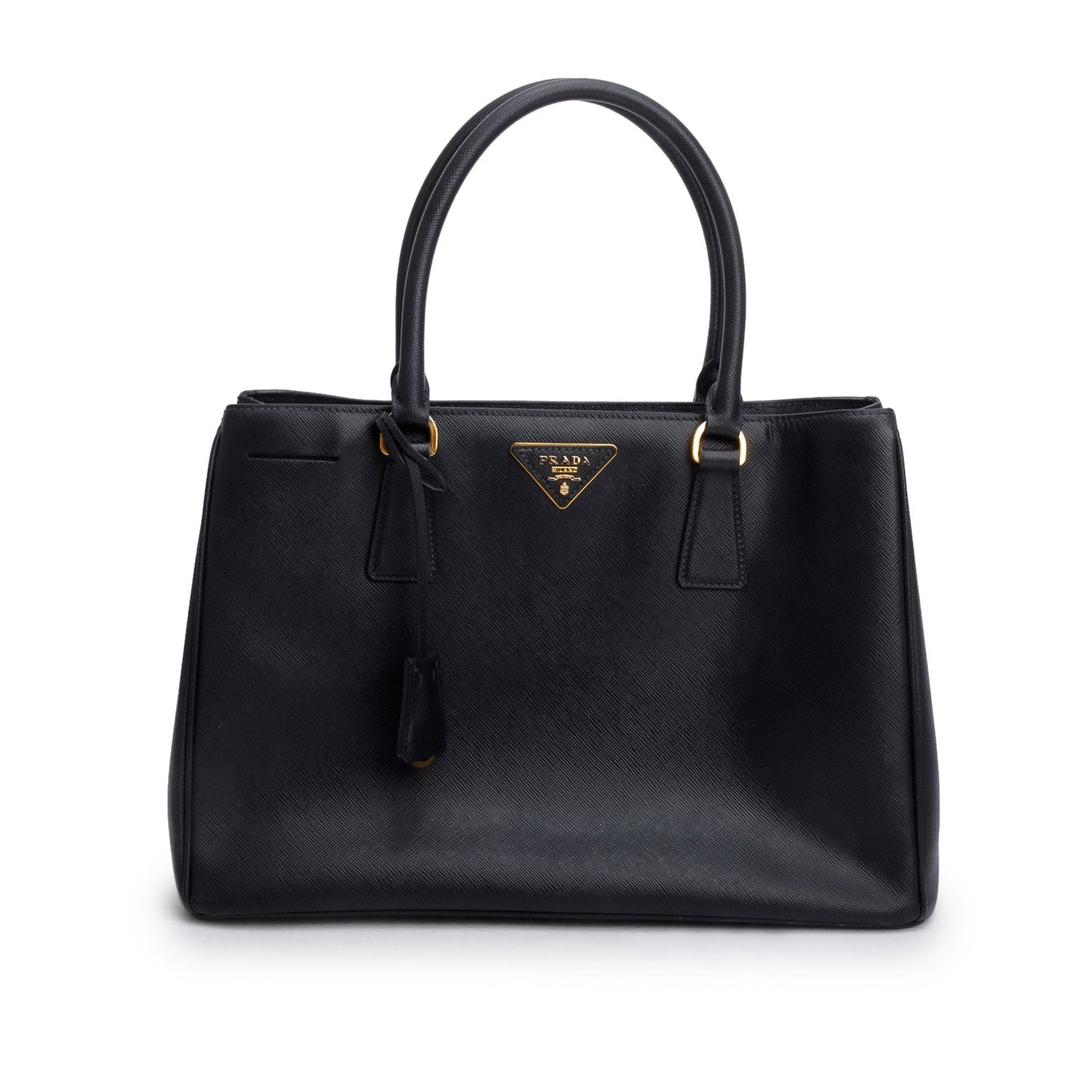 Prada Saffiano Lux Galleria Tote Handbag Black Medium Tote Bag