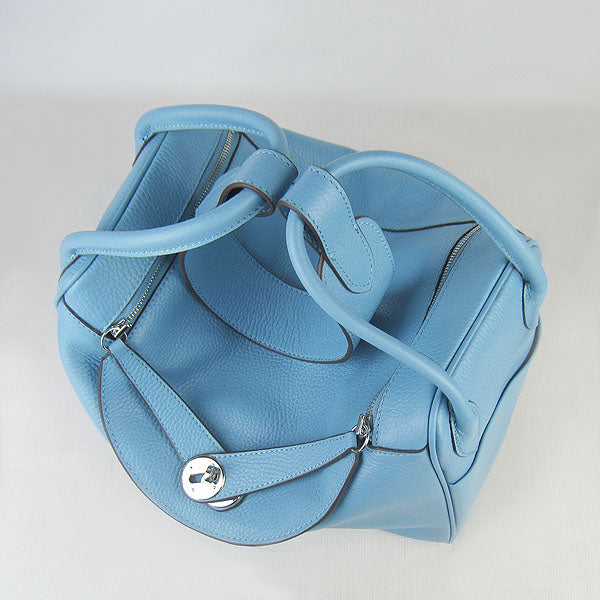 Hermes Luxury Lindy Cm Handbag Light Blue Travel Bag