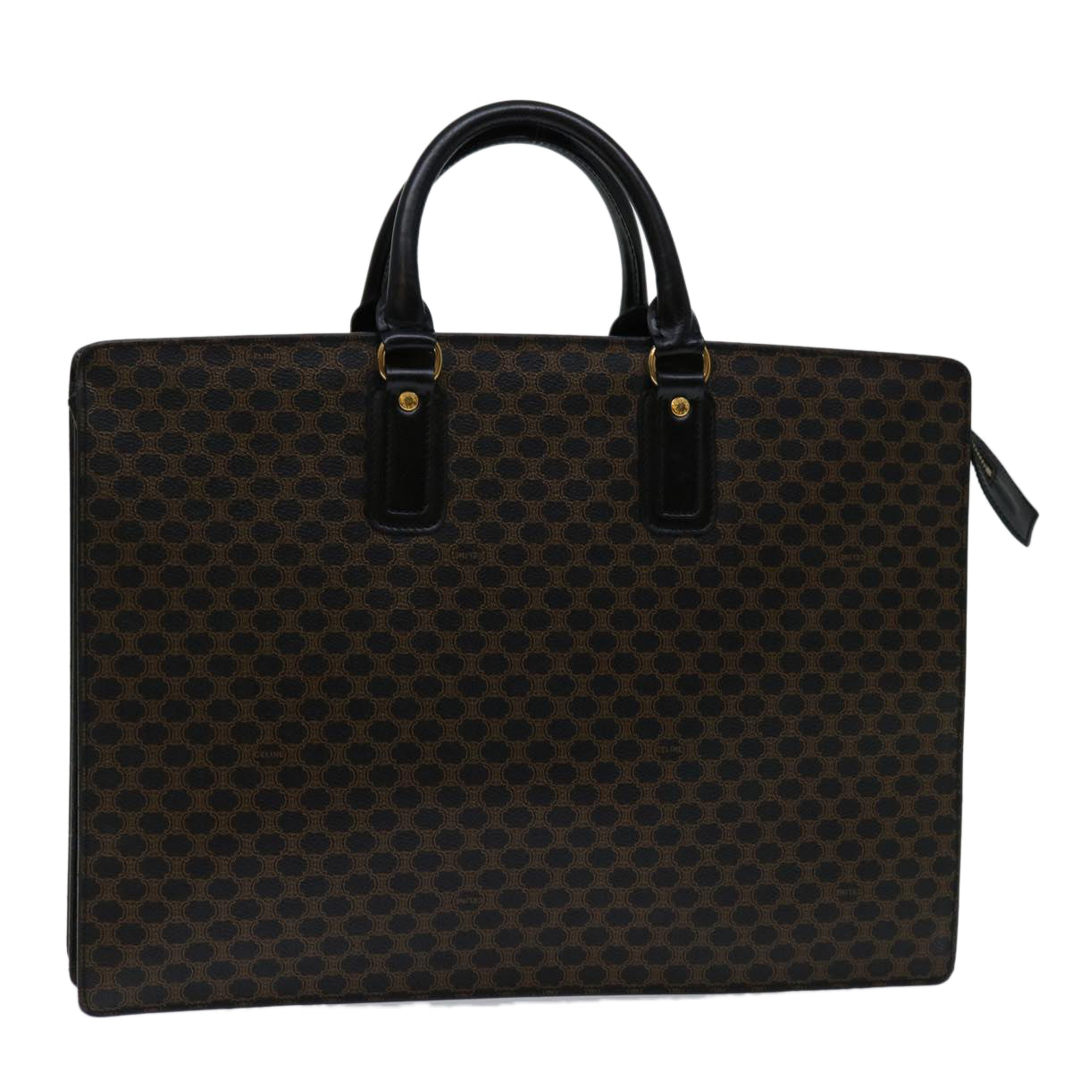 Luxury Macadam Tote Bag Pvc Leather Canvas Leather Black