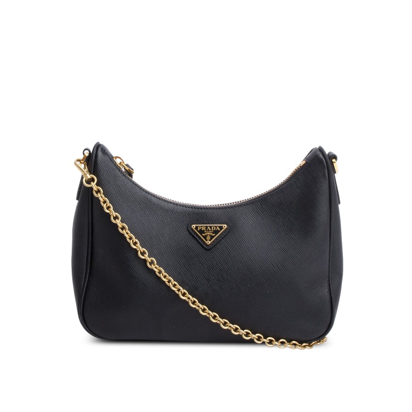 Prada Saffiano Re Edition Shoulder Bag Leather Black