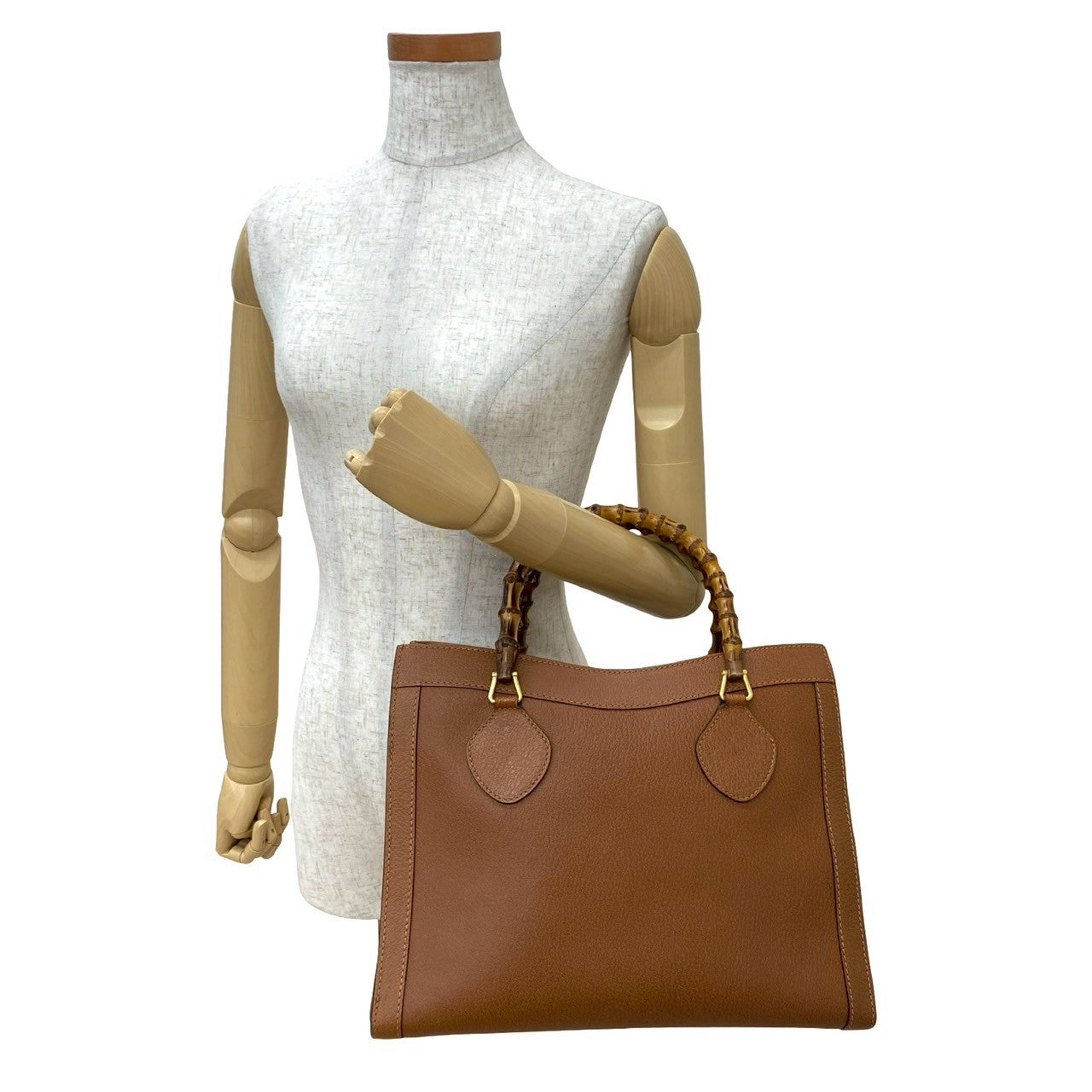 Gucci Bamboo Leather Brown Handbag