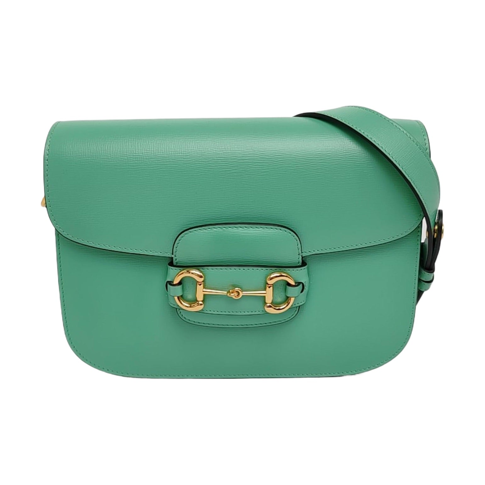 Gucci Horsebit Leather Green Small Crossbody Bag