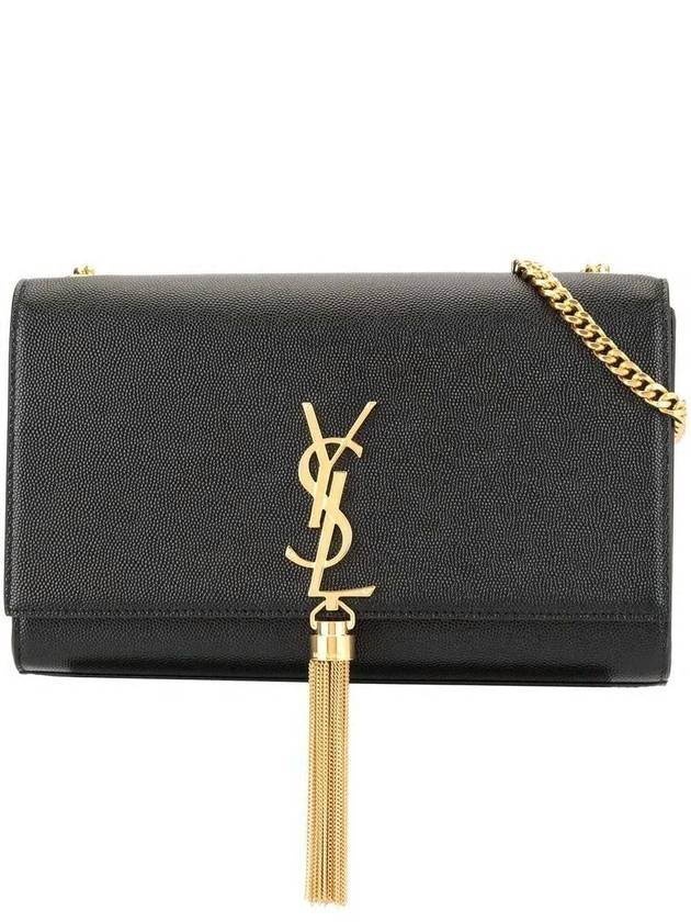 YSL Saint Laurent Luxury Trending Kate Tassel Cross Shoulder Bag Black Chain