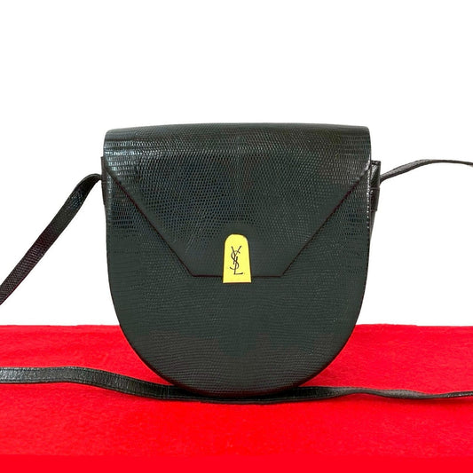 YSL Saint Laurent Yves Shoulder Bag Leather Black 690D4765551