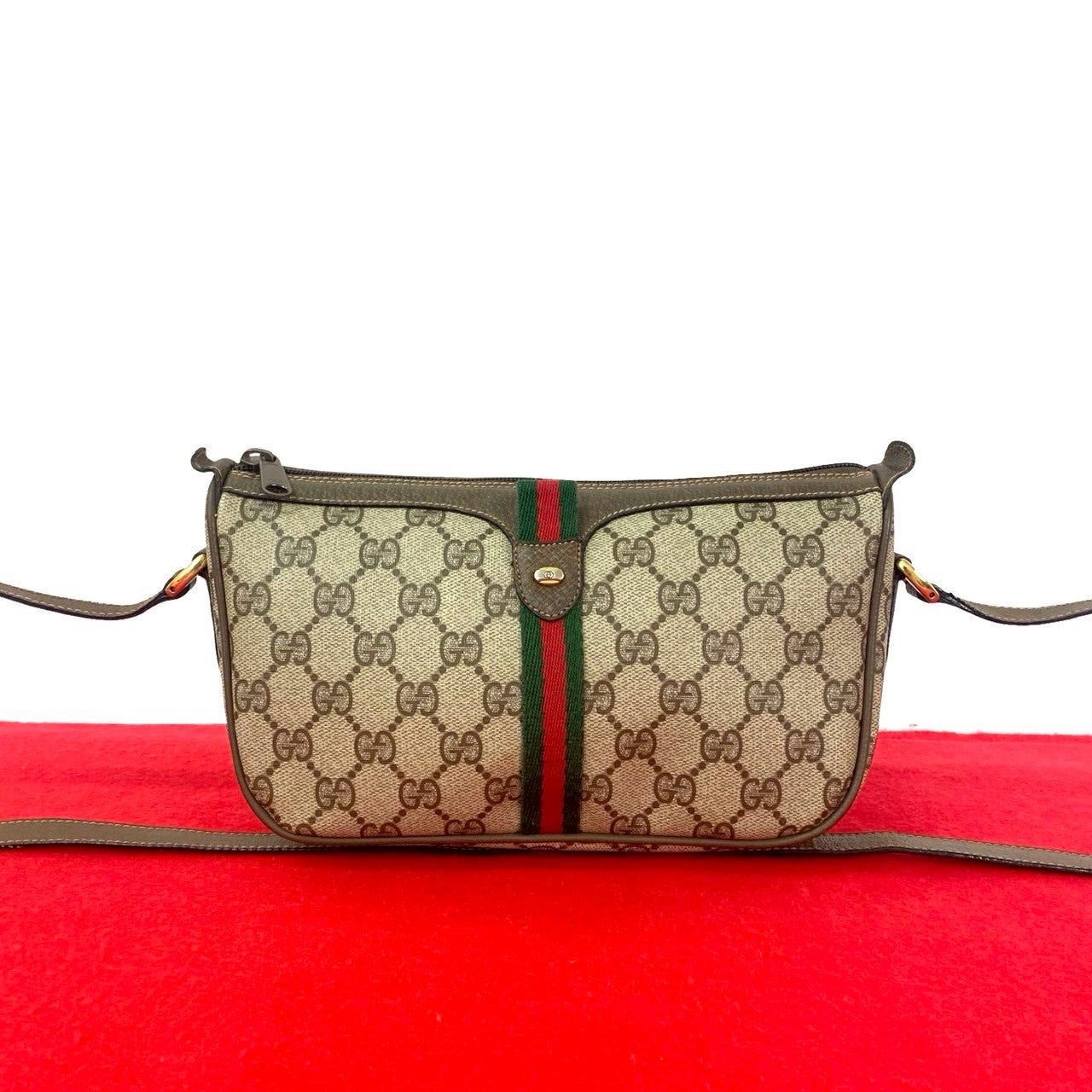 Gucci Sherry line Leather Brown Shoulder Bag 13