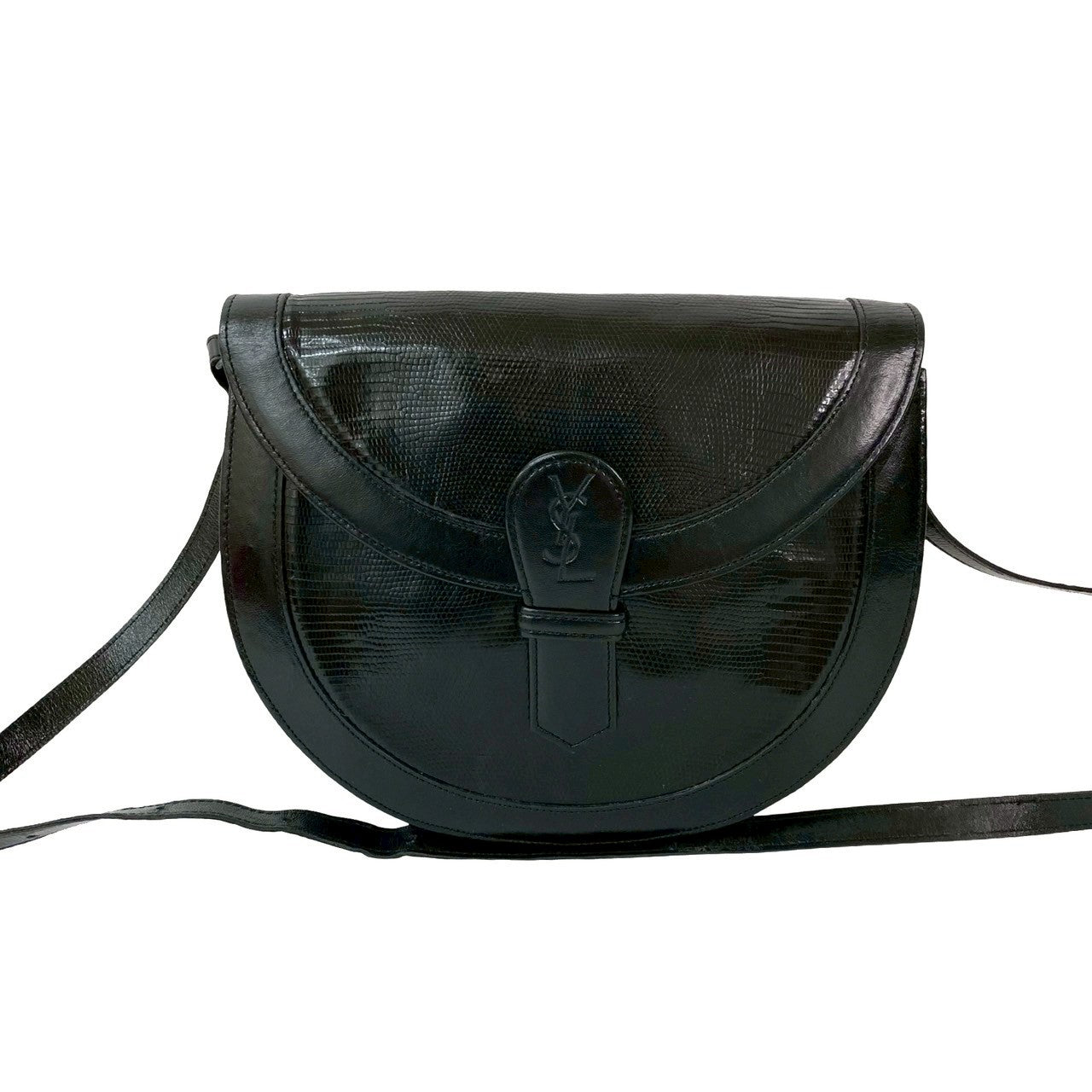 YSL Saint Laurent Yves Shoulder Bag Leather Black 690D5014283