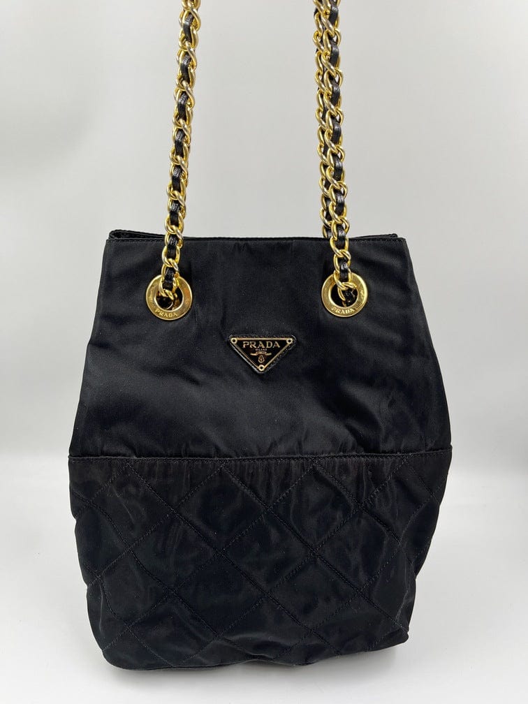 Prada Tote With Handle Nylon Chain Tote Bag