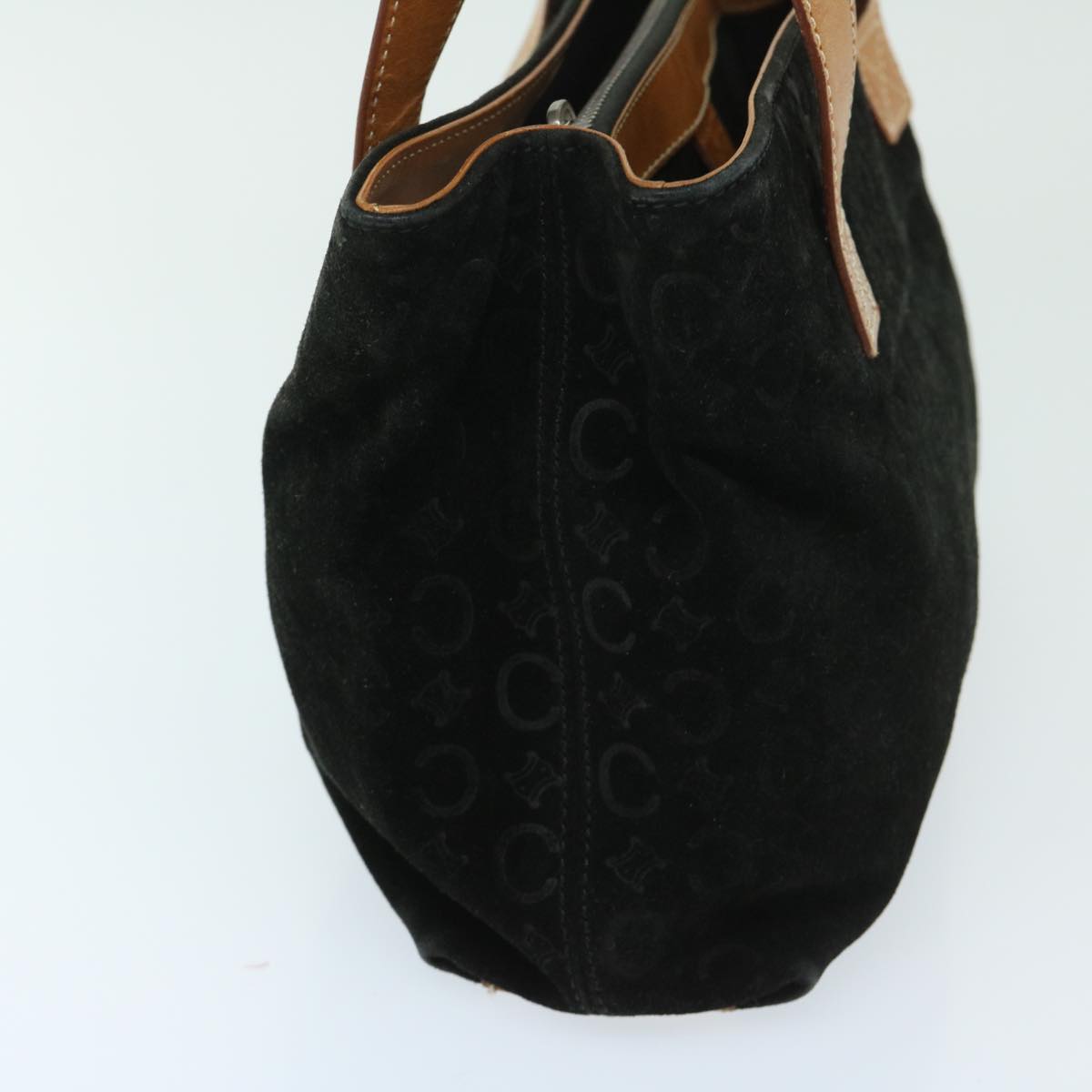 Luxury C Macadam Hand Bag Brown Canvas Suede Travel Bag