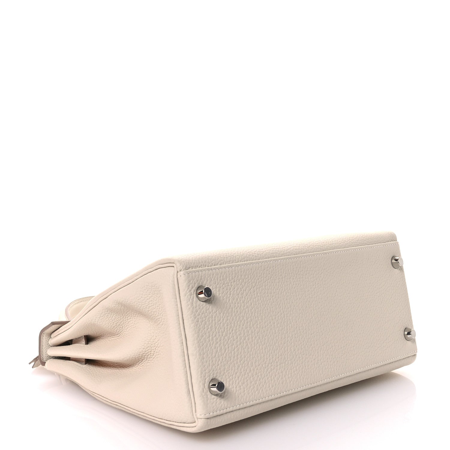 Hermes Togo Kelly Retourne Craie Handbag Travel Bag